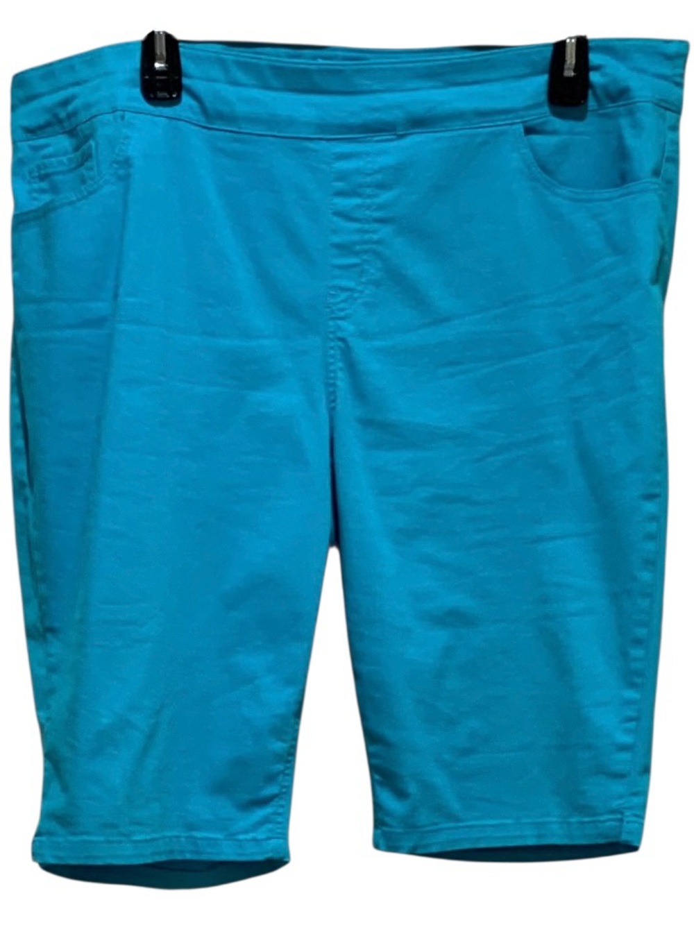 Westbound Bright Turquoise Bermuda Shorts 22W Park Ave Fit Flex Fit 5 Pocket